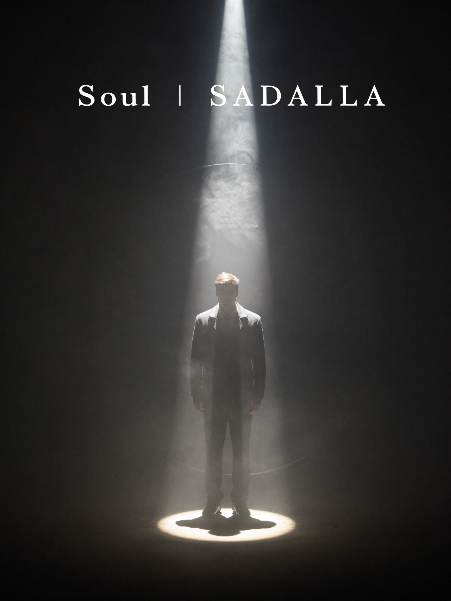 SADALLA — retrato conceitual, figura solitária sob facho de luz